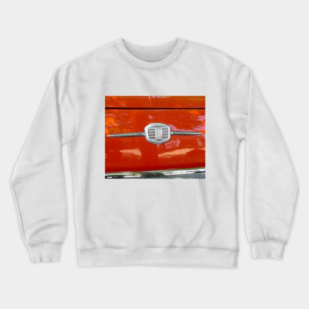 Fiat 500, Restored classic Italian Car, hood badge Crewneck Sweatshirt by JonDelorme